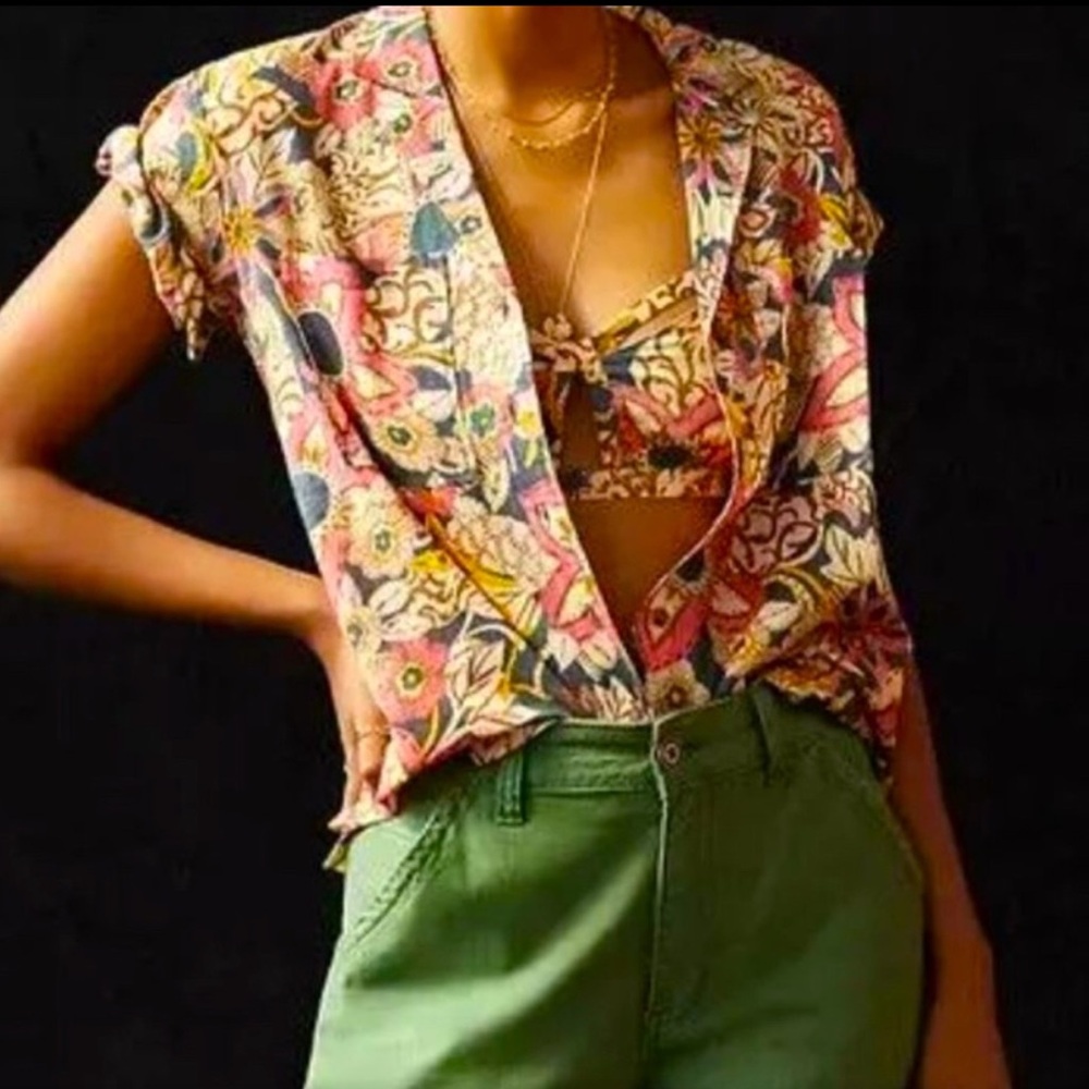 Pilcro Anthropologie Cotton Blouse